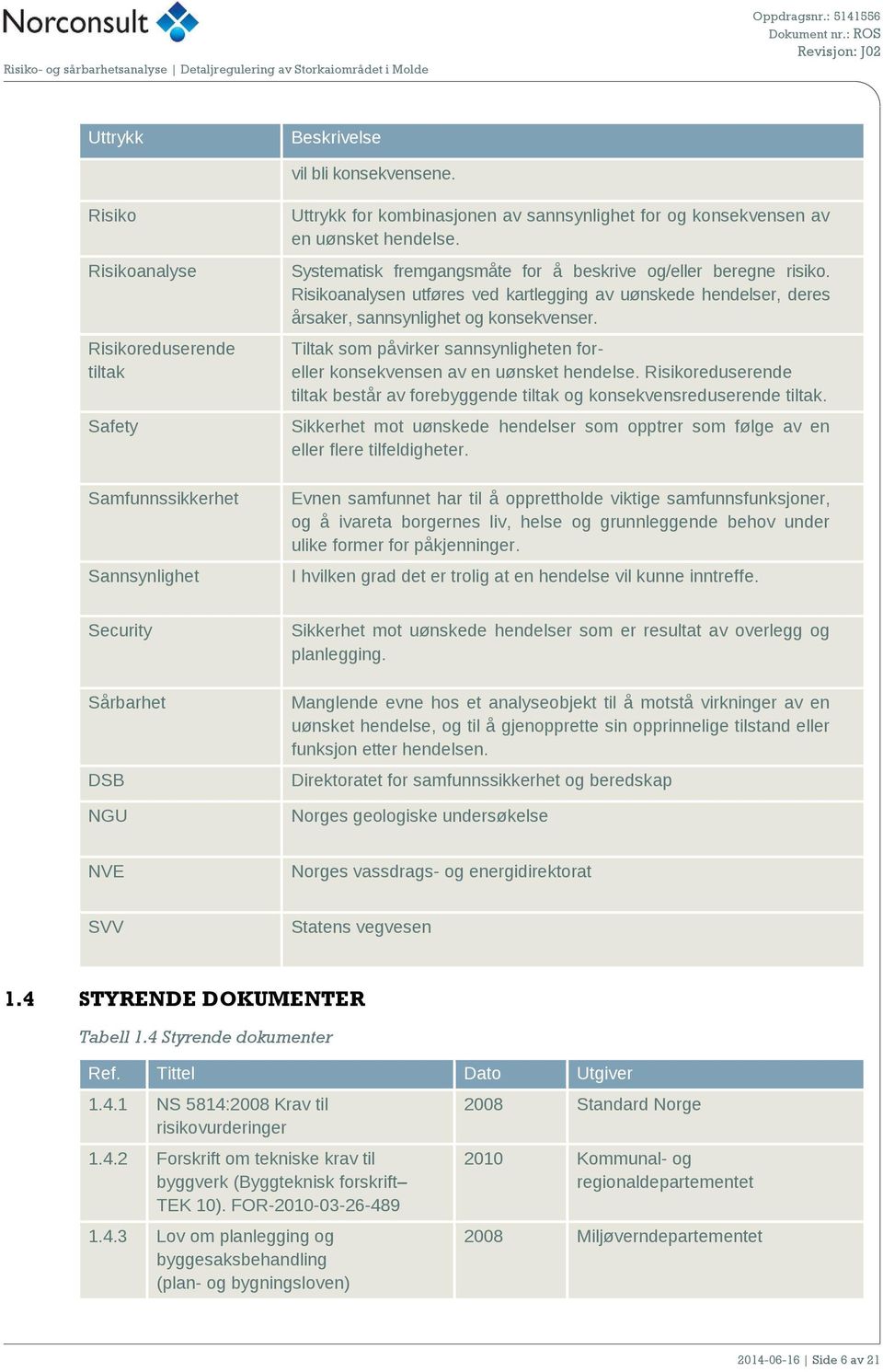 Systematisk fremgangsmåte for å beskrive og/eller beregne risiko. Risikoanalysen utføres ved kartlegging av uønskede hendelser, deres årsaker, sannsynlighet og konsekvenser.