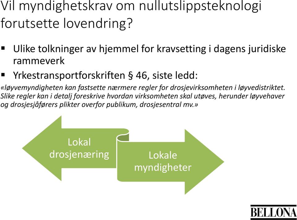 «løyvemyndigheten kan fastsette nærmere regler for drosjevirksomheten i løyvedistriktet.