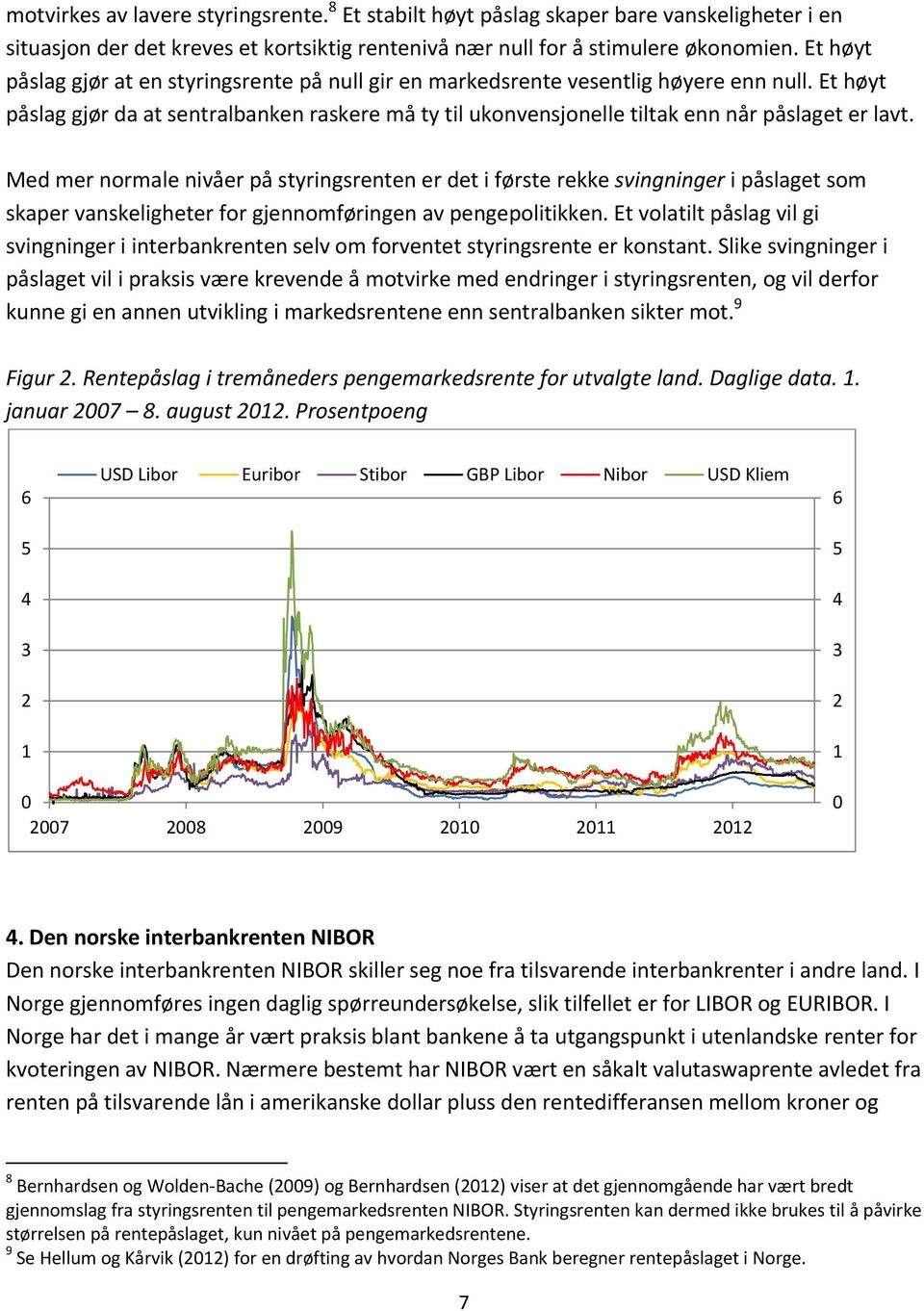 Et høyt påslag gjør da at sentralbanken raskere må ty til ukonvensjonelle tiltak enn når påslaget er lavt.