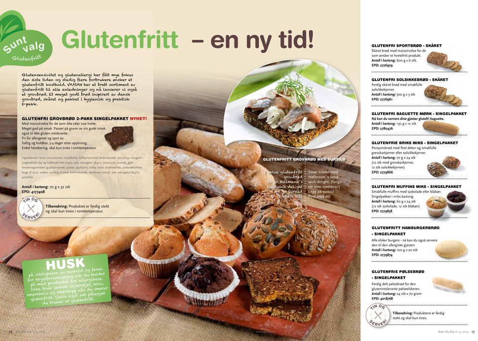 VAASAN har et brett sortiment av glutenfritt til alle anledninger og nå lanserer vi også et grovbrød. Et meget godt brød inspirert av dansk grovbrød, skåret og pakket i hygienisk og praktisk 2-pakk.