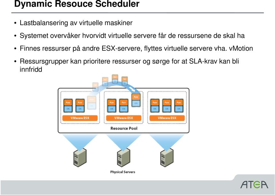 ressurser på andre ESX-servere, flyttes virtuelle servere vha.