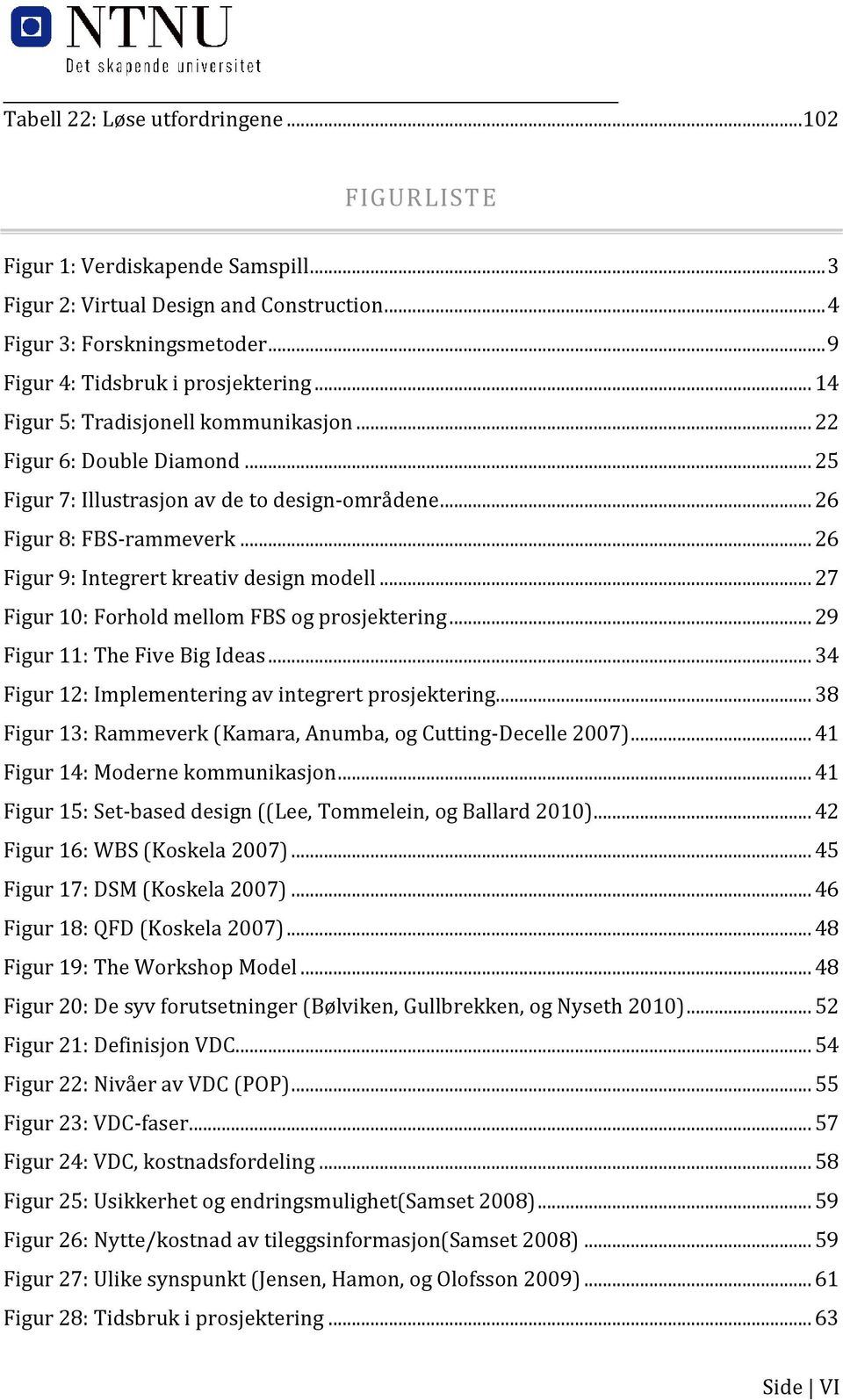 .. 27 Figur 10: Forhold mellom FBS og prosjektering... 29 Figur 11: The Five Big Ideas... 34 Figur 12: Implementering av integrert prosjektering.