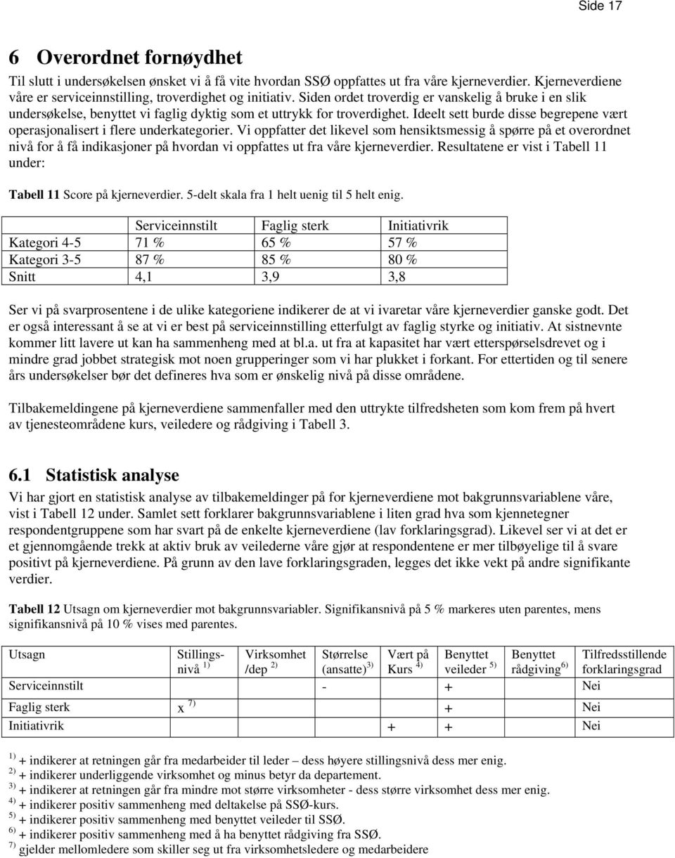 Ideelt sett burde disse begrepene vært operasjonalisert i flere underkategorier.