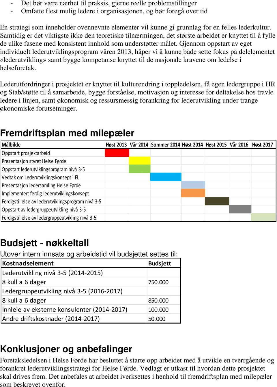 Samtidig er det viktigste ikke den teoretiske tilnærmingen, det største arbeidet er knyttet til å fylle de ulike fasene med konsistent innhold som understøtter målet.