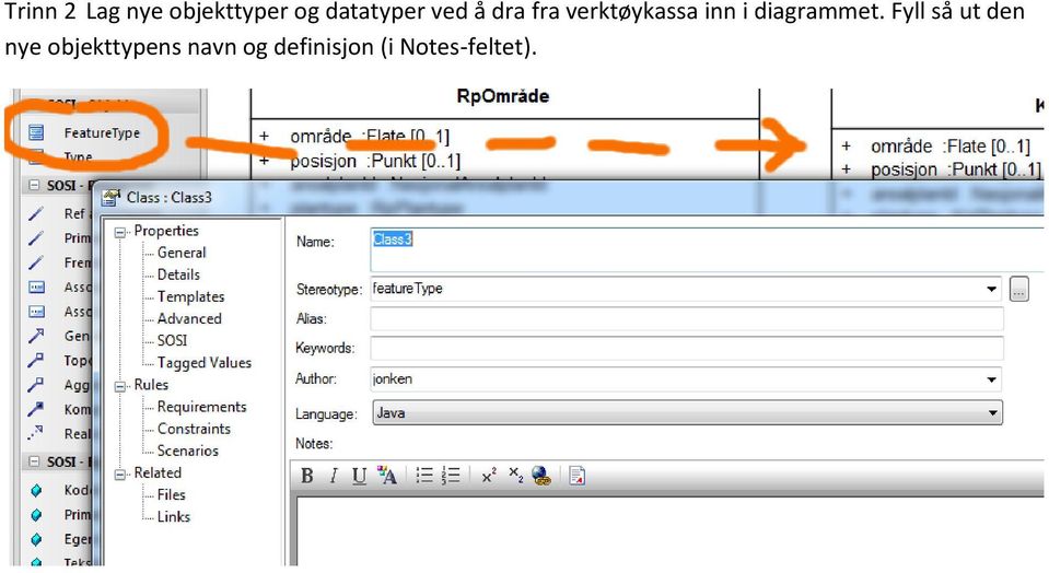 inn i diagrammet.