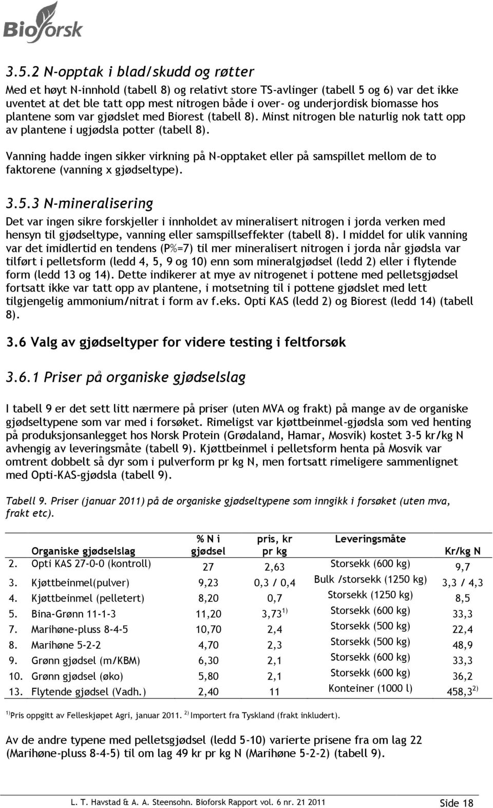 Vanning hadde ingen sikker virkning på N-opptaket eller på samspillet mellom de to faktorene (vanning x gjødseltype). 3.5.