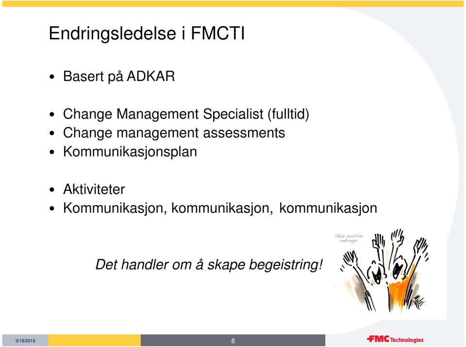 assessments Kommunikasjonsplan Aktiviteter