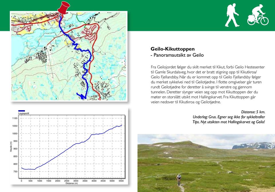 I flotte omgivelser går turen rundt Geilotjødne for deretter å svinge til venstre og gjennom tunnelen.