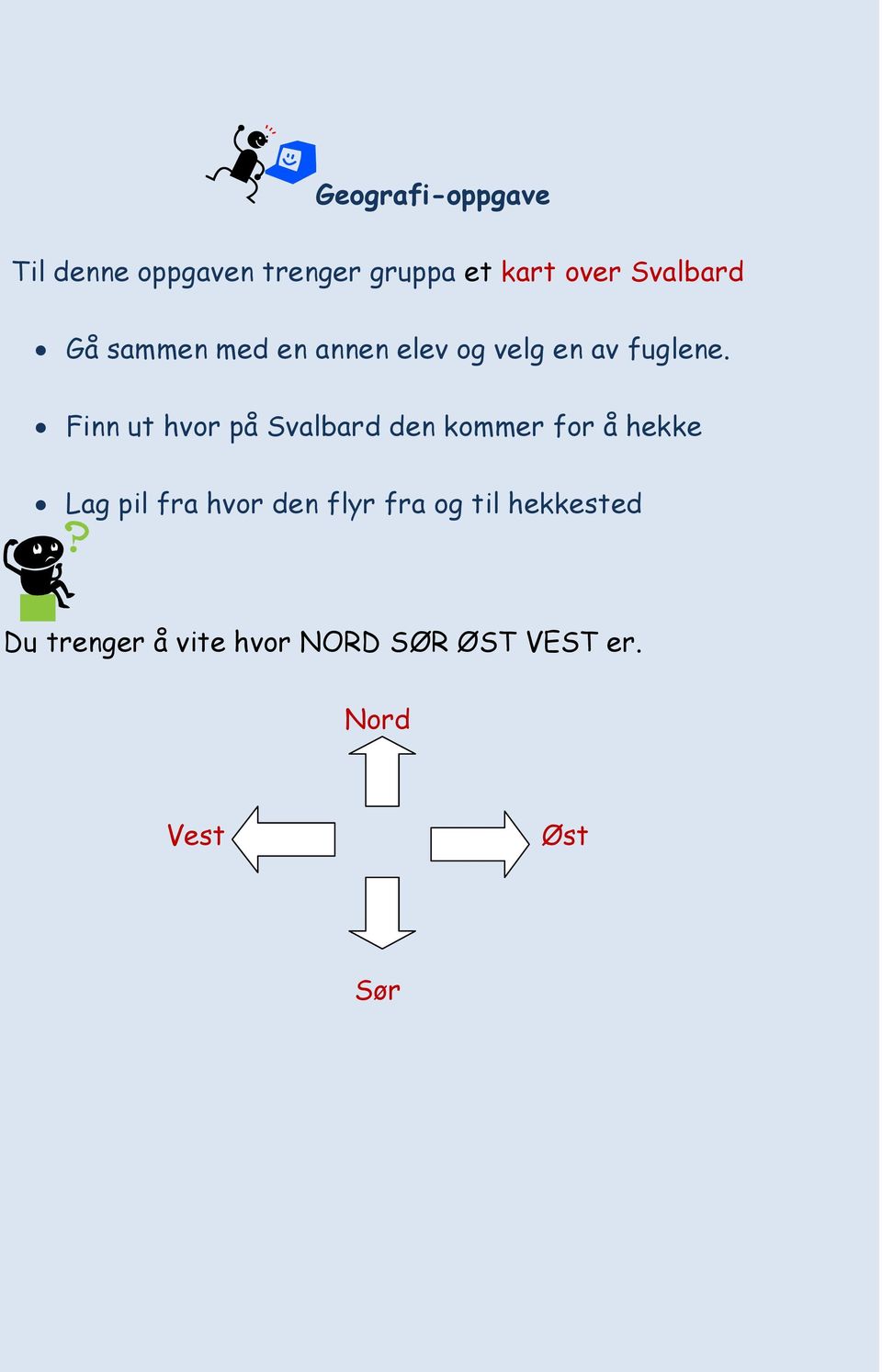 Finn ut hvor på Svalbard den kommer for å hekke Lag pil fra hvor den