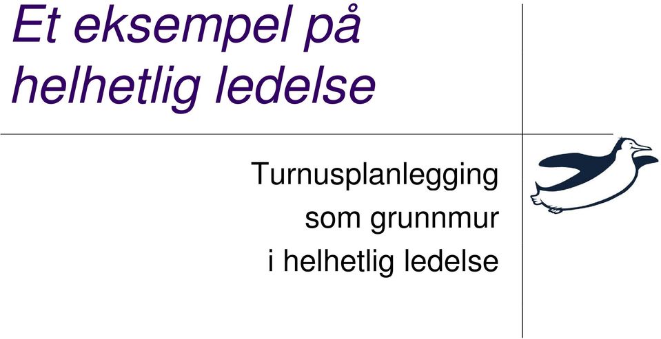 Turnusplanlegging