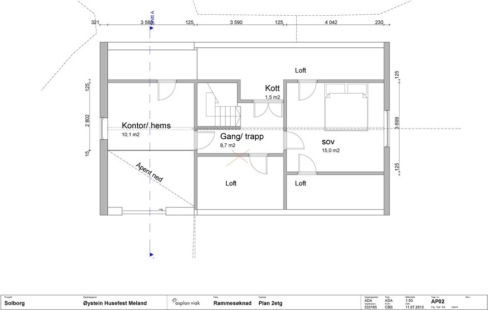 Fase: Tegning: Oppdragsleder: Tegn.: Målestokk: Tegn. nr.: Rev.: 1:50 AP02 Oppdragsnr.