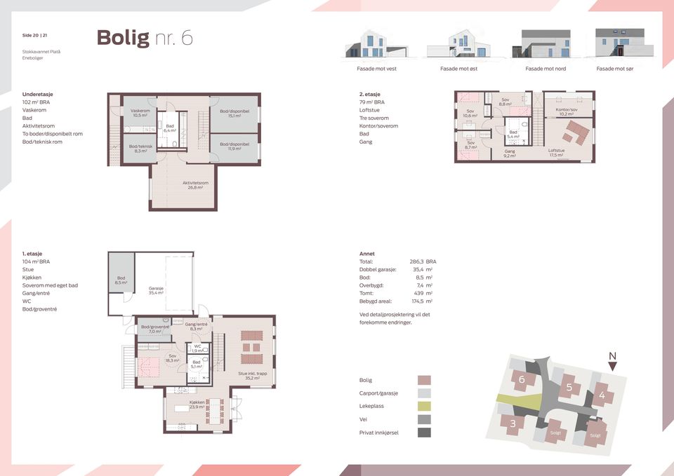 Kontor/soverom Gang 8,7 m² 5,4 m² Gang 9,2 m² Loftstue 17,5 m² Aktivitetsrom 26,8 m² 1.