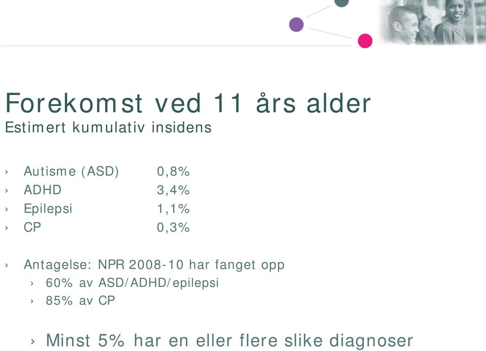 Antagelse: NPR 2008-10 har fanget opp 60% av