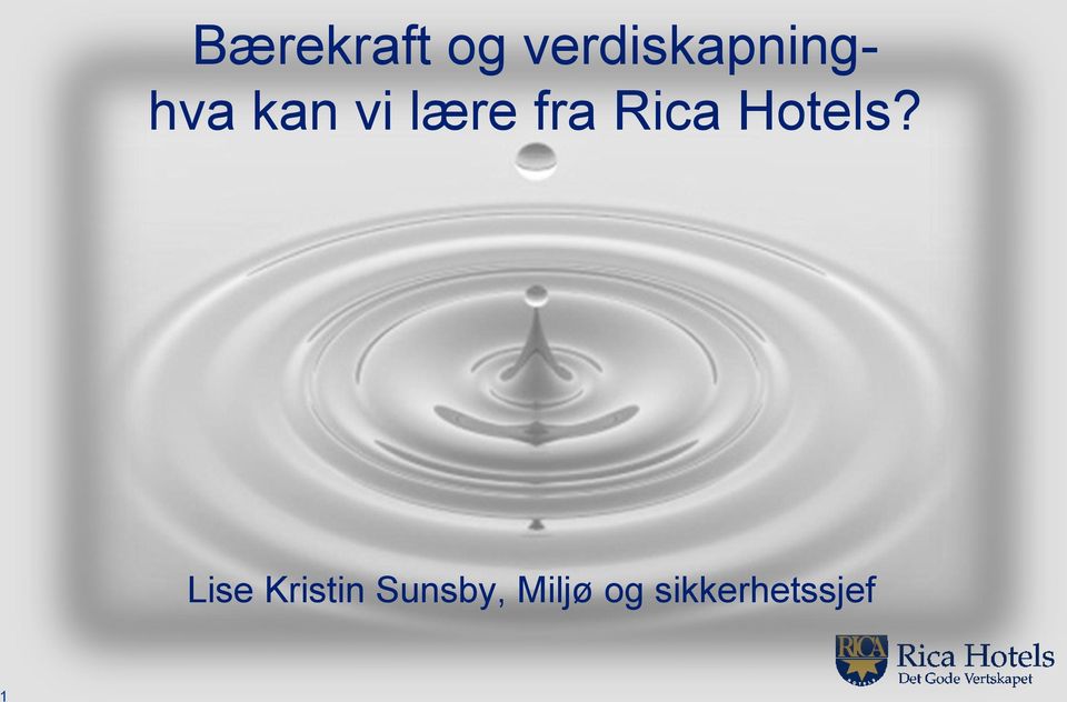 lære fra Rica Hotels?