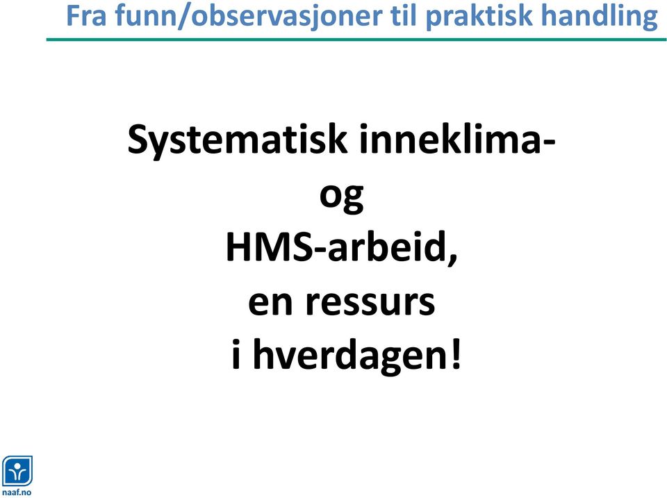 Systematisk inneklimaog