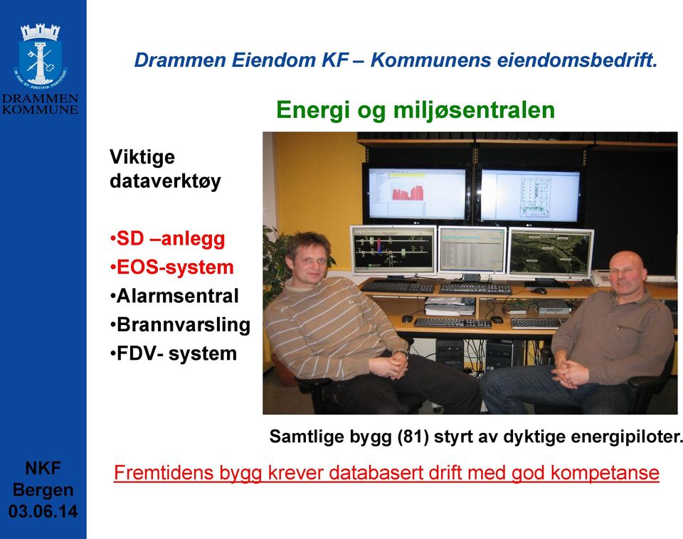EOS-system Alarmsentral Brannvarsling FDV- system Samtlige bygg