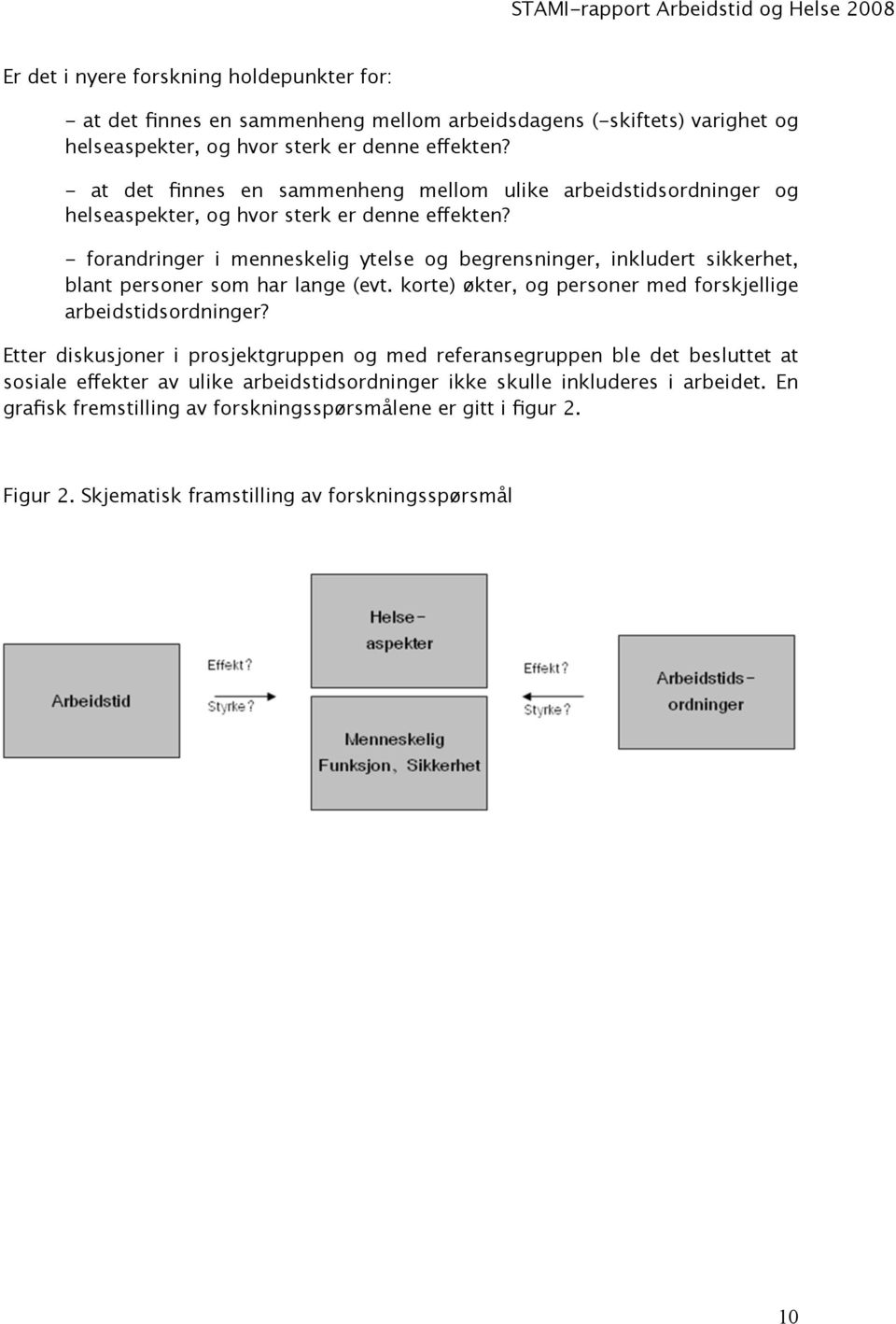 - forandringer i menneskelig ytelse og begrensninger, inkludert sikkerhet, blant personer som har lange (evt. korte) økter, og personer med forskjellige arbeidstidsordninger?