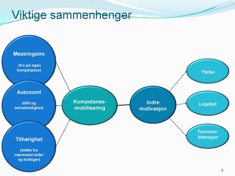 Kompetansemobilisering Indre motivasjon Lojalitet