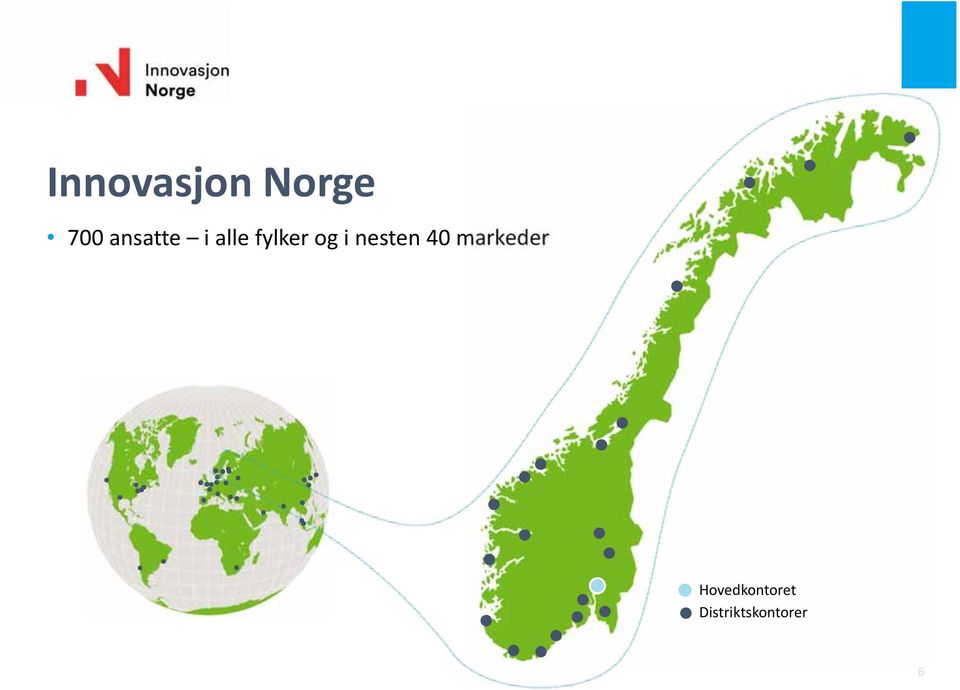 i nesten 40 markeder