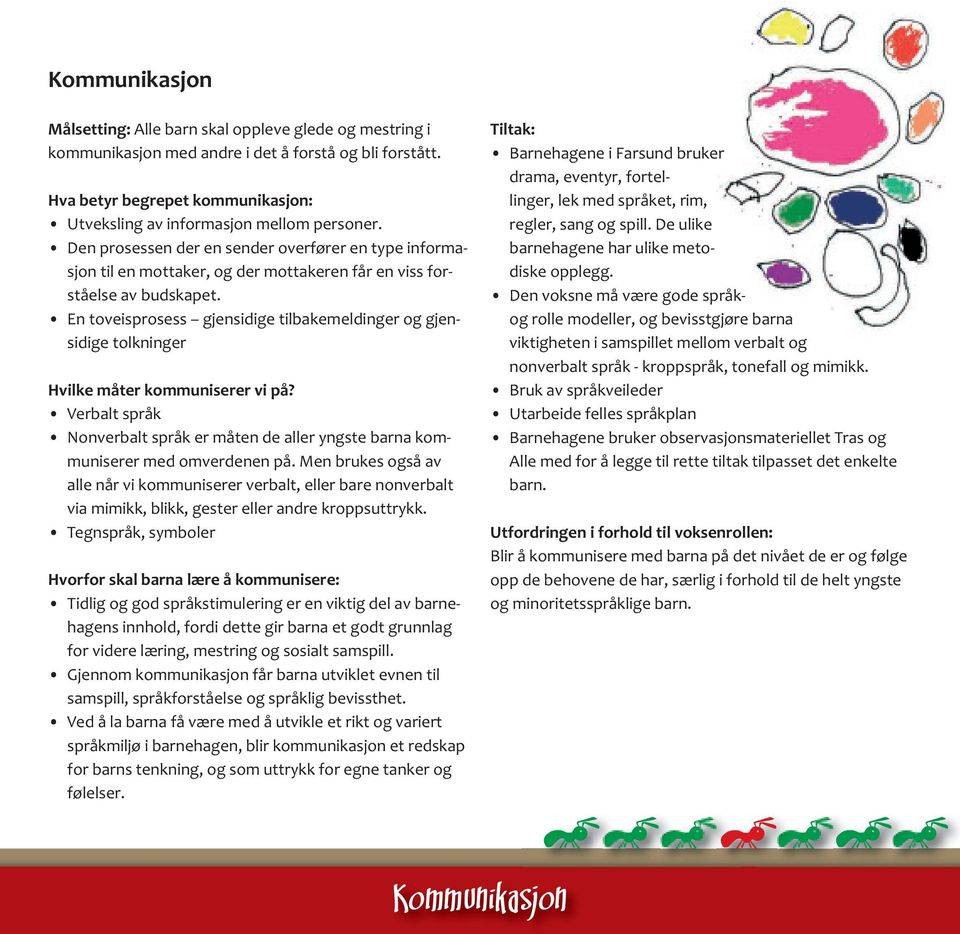 Den prosessen der en sender overfører en type informasjon til en mottaker, og der mottakeren får en viss forståelse av budskapet.