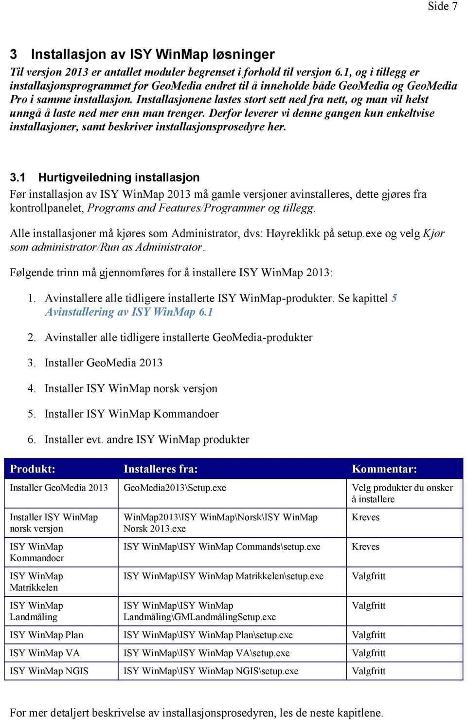 Installasjonene lastes stort sett ned fra nett, og man vil helst unngå å laste ned mer enn man trenger.