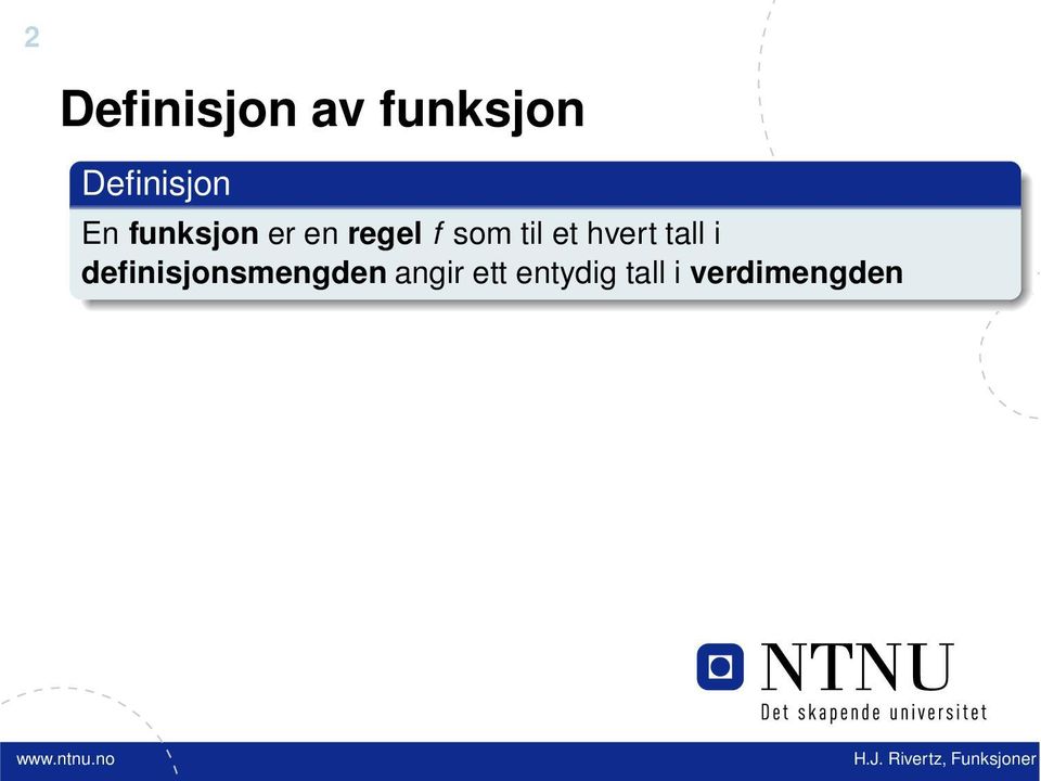 et hvert tall i definisjonsmengden