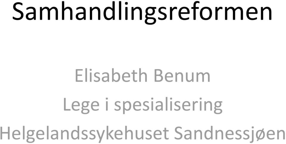 spesialisering