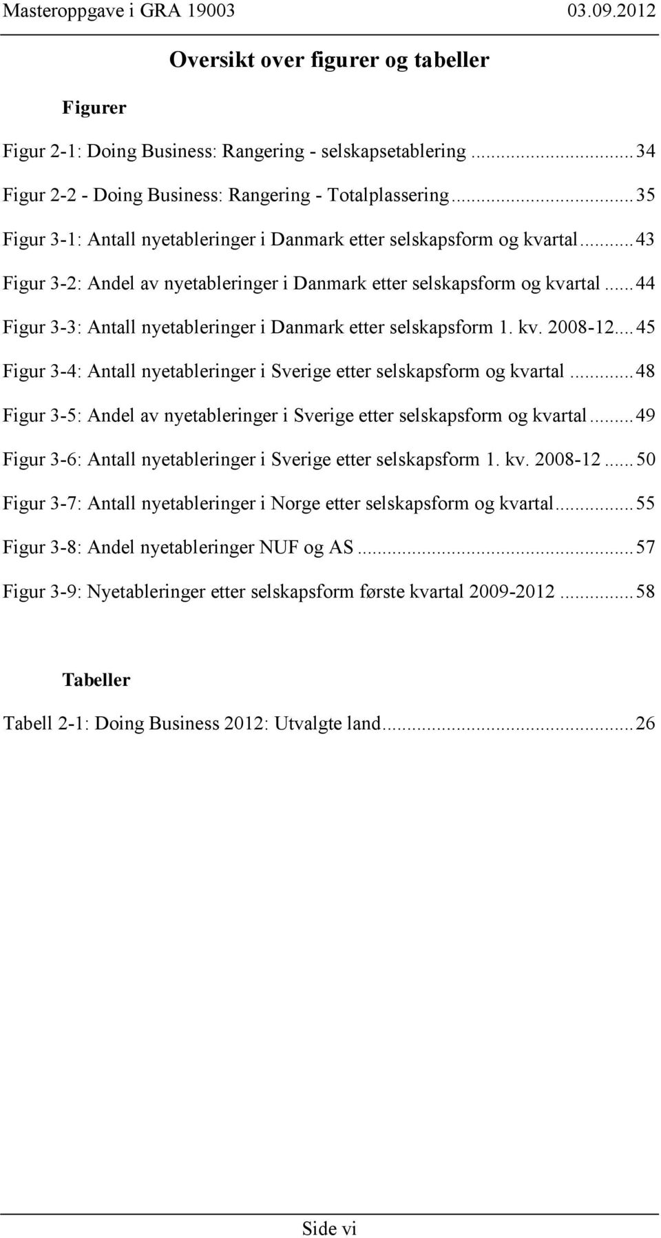 .. 44 Figur 3-3: Antall nyetableringer i Danmark etter selskapsform 1. kv. 2008-12... 45 Figur 3-4: Antall nyetableringer i Sverige etter selskapsform og kvartal.