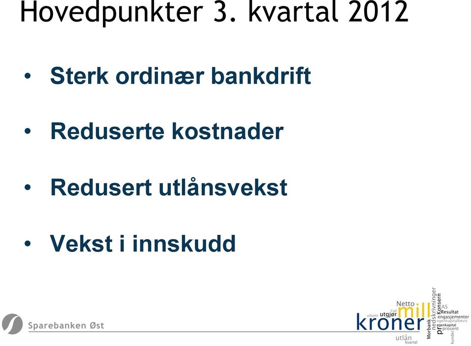 bankdrift Reduserte