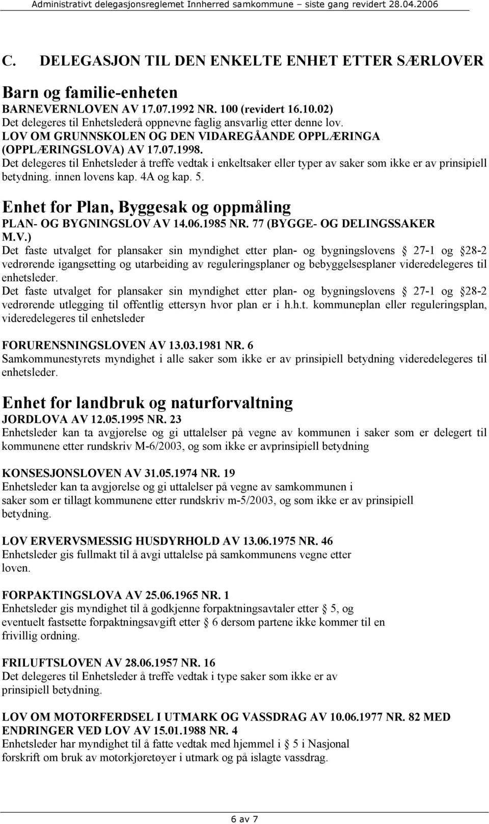 innen lovens kap. 4A og kap. 5. Enhet for Plan, Byggesak og oppmåling PLAN- OG BYGNINGSLOV 