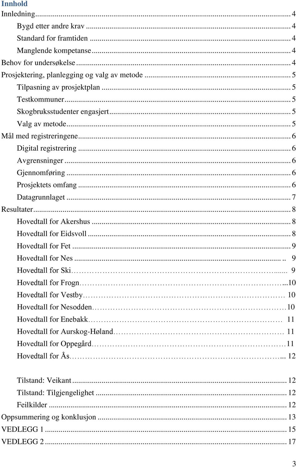 .. 6 Prosjektets omfang... 6 Datagrunnlaget... 7 Resultater... 8 Hovedtall for Akershus... 8 Hovedtall for Eidsvoll... 8 Hovedtall for Fet... 9 Hovedtall for Nes..... 9 Hovedtall for Ski.