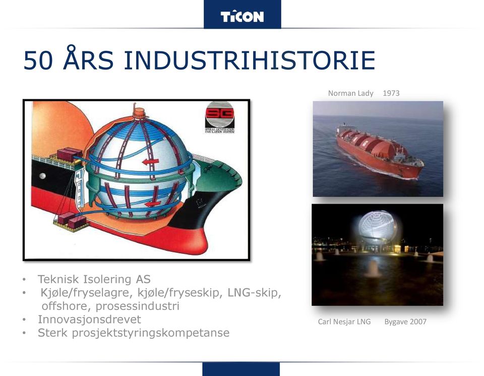 LNG-skip, offshore, prosessindustri