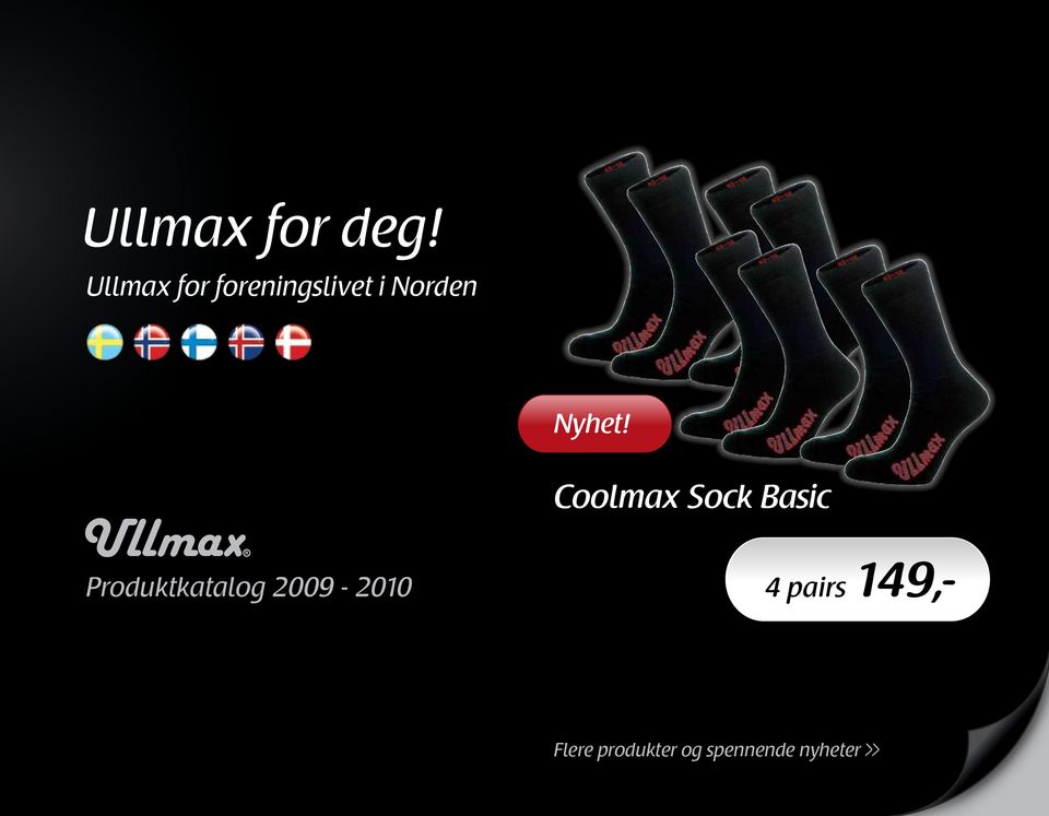 Ullmax for deg! Coolmax Sock Basic. Ullmax for foreningslivet i Norden.  Nyhet! Produktkatalog pairs 149,- - PDF Gratis nedlasting