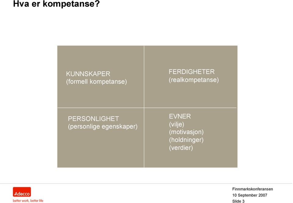 (realkompetanse) PERSONLIGHET (personlige