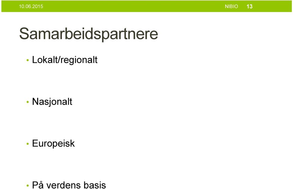 Samarbeidspartnere