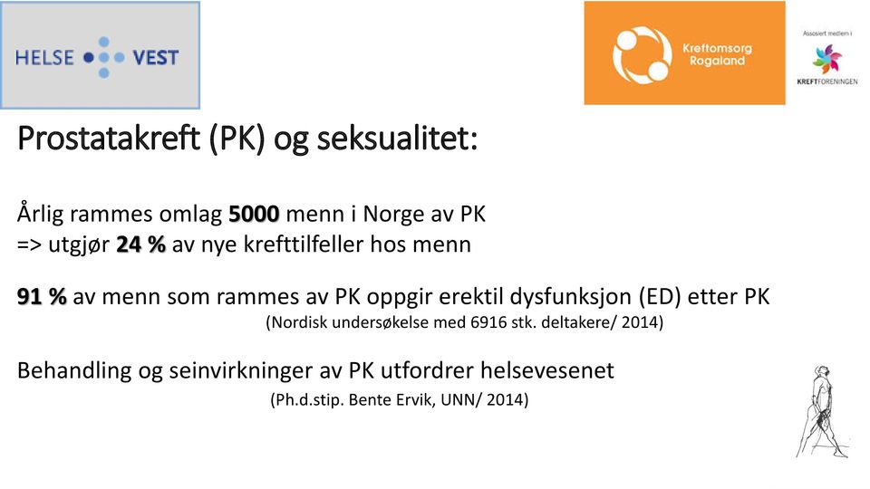 erektil dysfunksjon (ED) etter PK (Nordisk undersøkelse med 6916 stk.