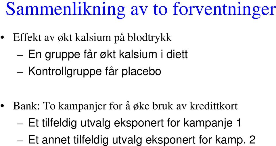 placebo Bank: To kampanjer for å øke bruk av kredittkort Et