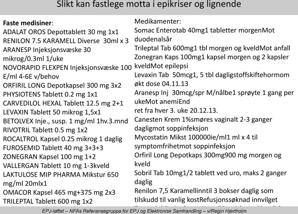 5 mg 2+1 LEVAXIN Tablett 50 mikrog 1,5x1 BETOLVEX Inje., susp. 1 mg/ml 1hv.3.mnd RIVOTRIL Tablett 0.5 mg 1x2 ROCALTROL Kapsel 0.