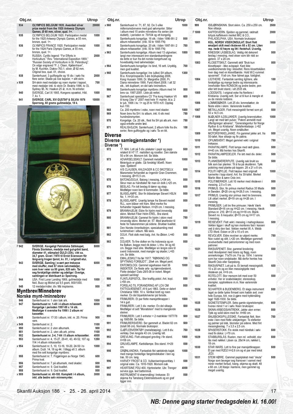 Sjelden og gammel, rødmalt 935 OLYMPICS BELGIUM 1920. Participation medal dublett), i perioden nr. 79/104 og ett kongelig. tohjuls kaffekvern merket MIC & CO.