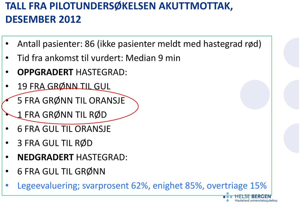 GRØNN TIL GUL 5 FRA GRØNN TIL ORANSJE 1 FRA GRØNN TIL RØD 6 FRA GUL TIL ORANSJE 3 FRA GUL TIL