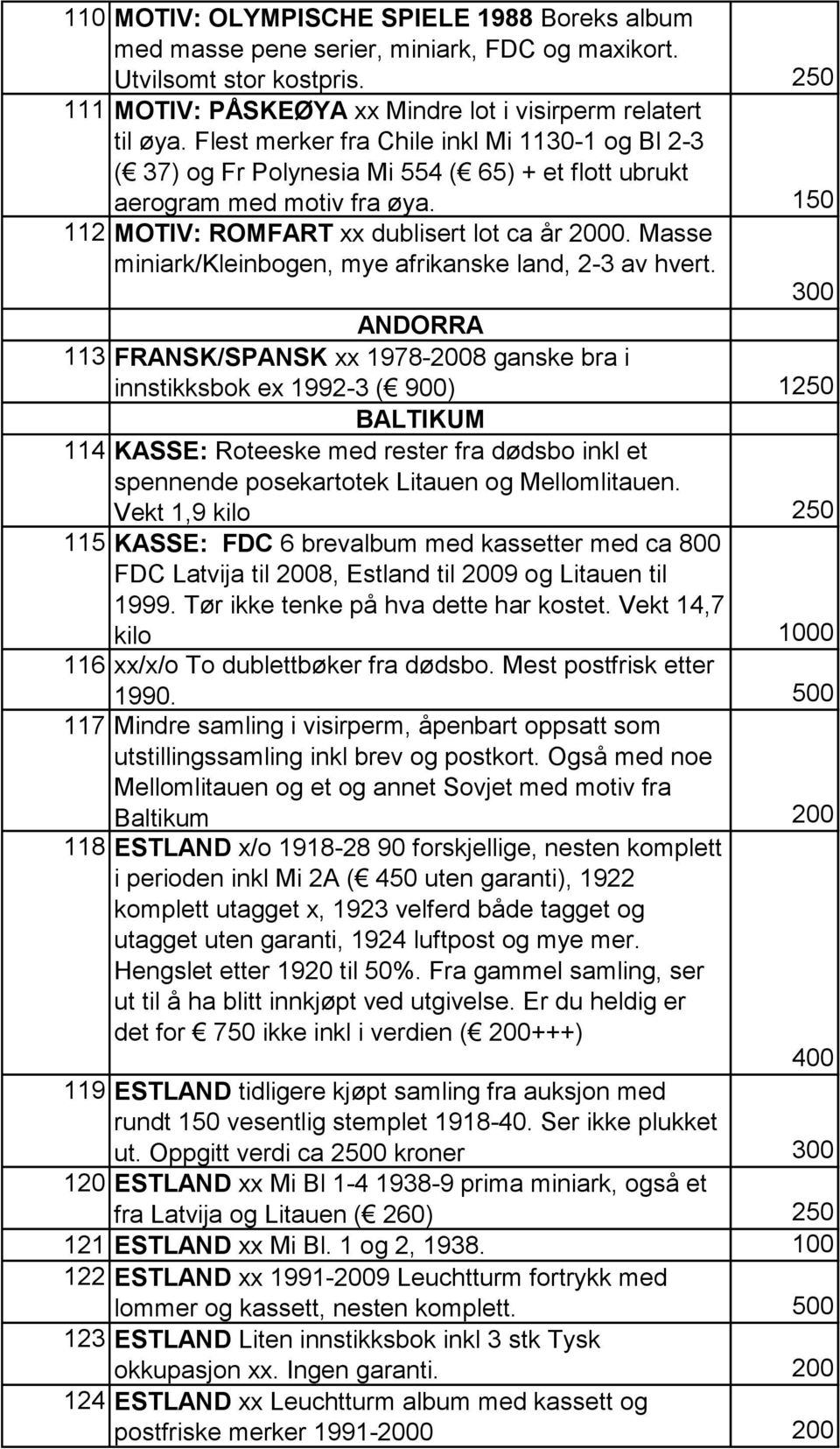 Masse miniark/kleinbogen, mye afrikanske land, 2-3 av hvert.