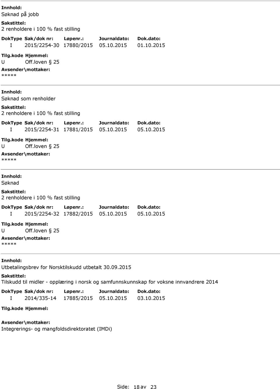 tbetalingsbrev for Norsktilskudd utbetalt 30.09.