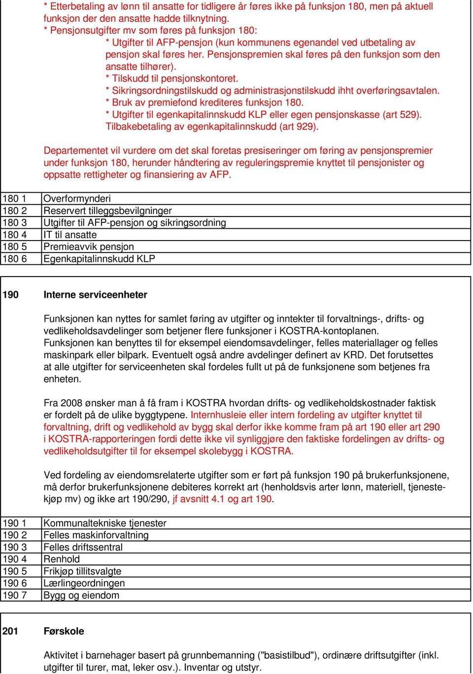 Pensjonspremien skal føres på den funksjon som den ansatte tilhører). * Tilskudd til pensjonskontoret. * Sikringsordningstilskudd og administrasjonstilskudd ihht overføringsavtalen.