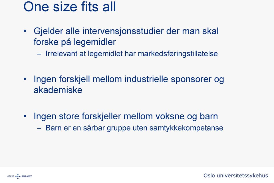 forskjell mellom industrielle sponsorer og akademiske Ingen store