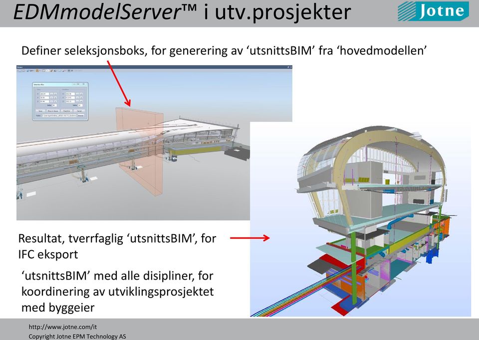 utsnittsbim fra hovedmodellen Resultat, tverrfaglig