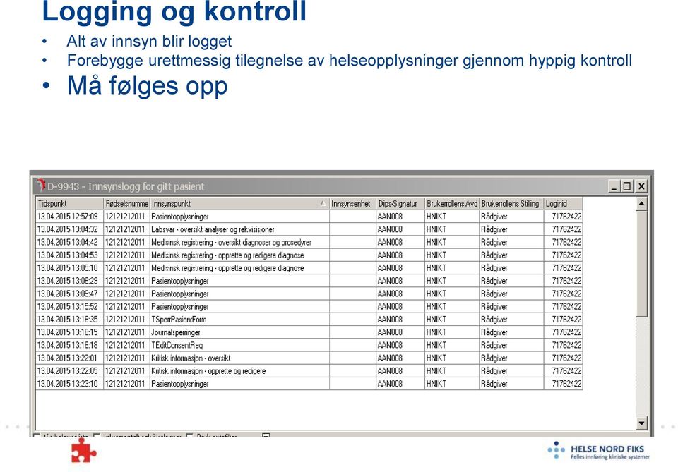 tilegnelse av helseopplysninger