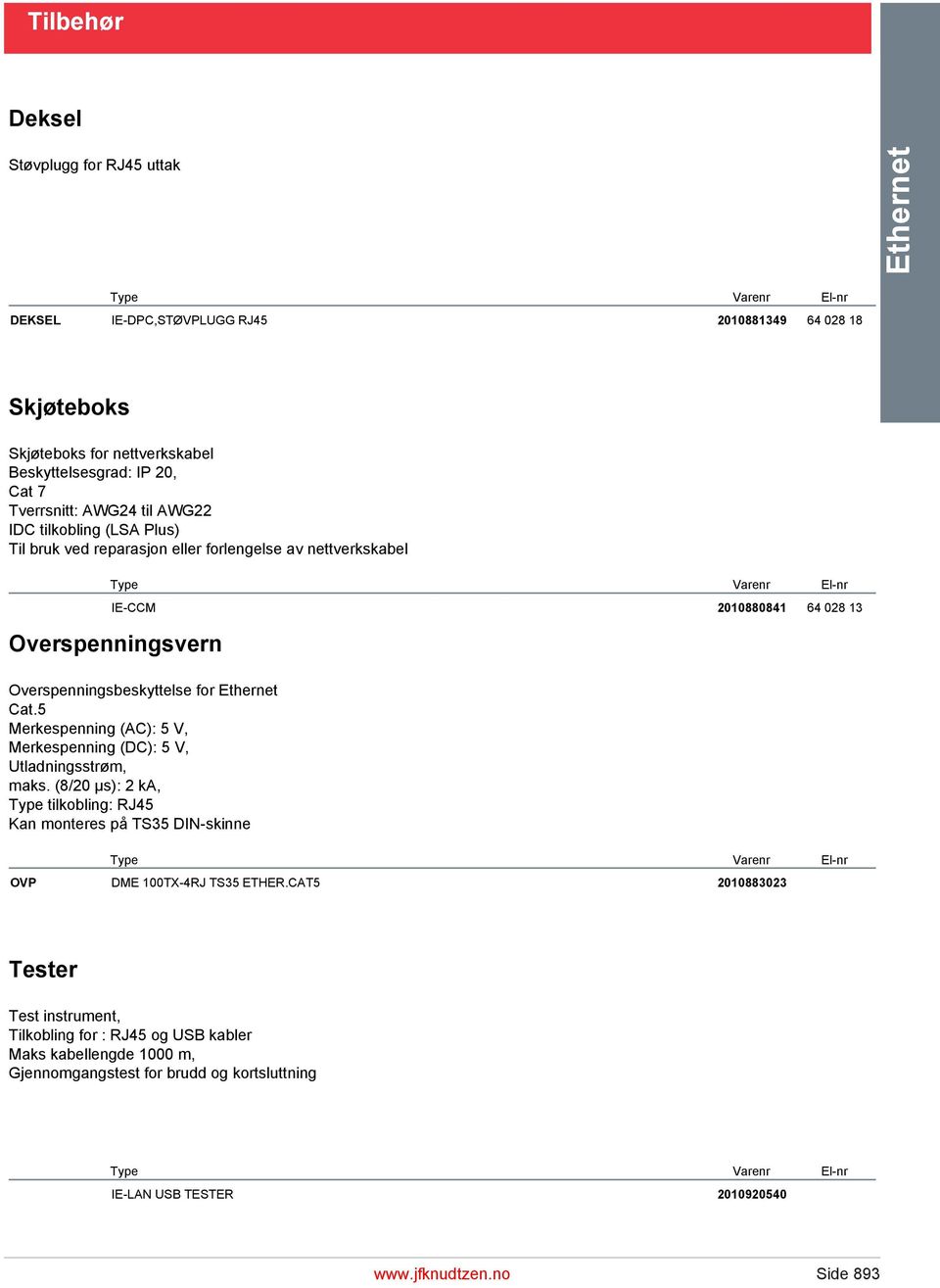 Cat.5 Merkespenning (AC): 5 V, Merkespenning (DC): 5 V, Utladningsstrøm, maks. (8/20 µs): 2 ka, Type tilkobling: RJ45 Kan monteres på TS35 DIN-skinne OVP DME 100TX-4RJ TS35 ETHER.