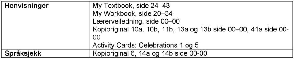 13a og 13b side 00 00, 41a side 00-00 Activity Cards: