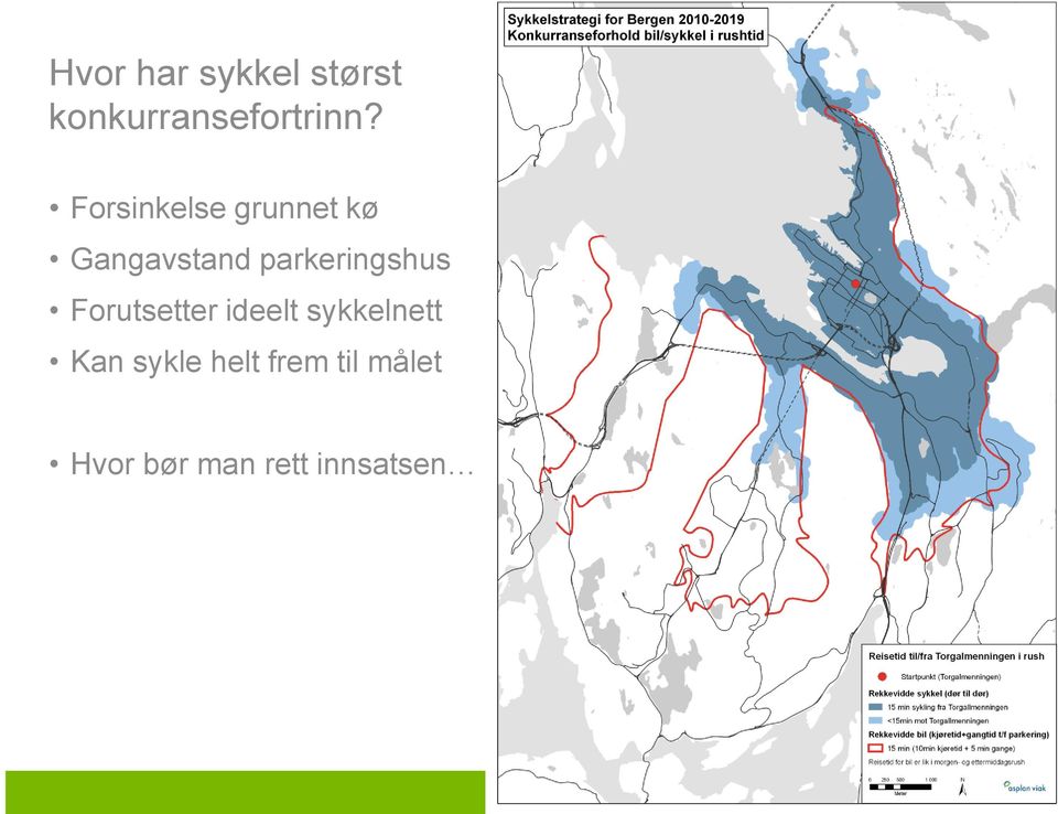 parkeringshus Forutsetter ideelt sykkelnett