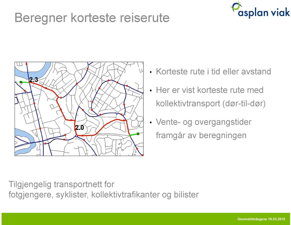 Vente- og overgangstider framgår av beregningen Tilgjengelig